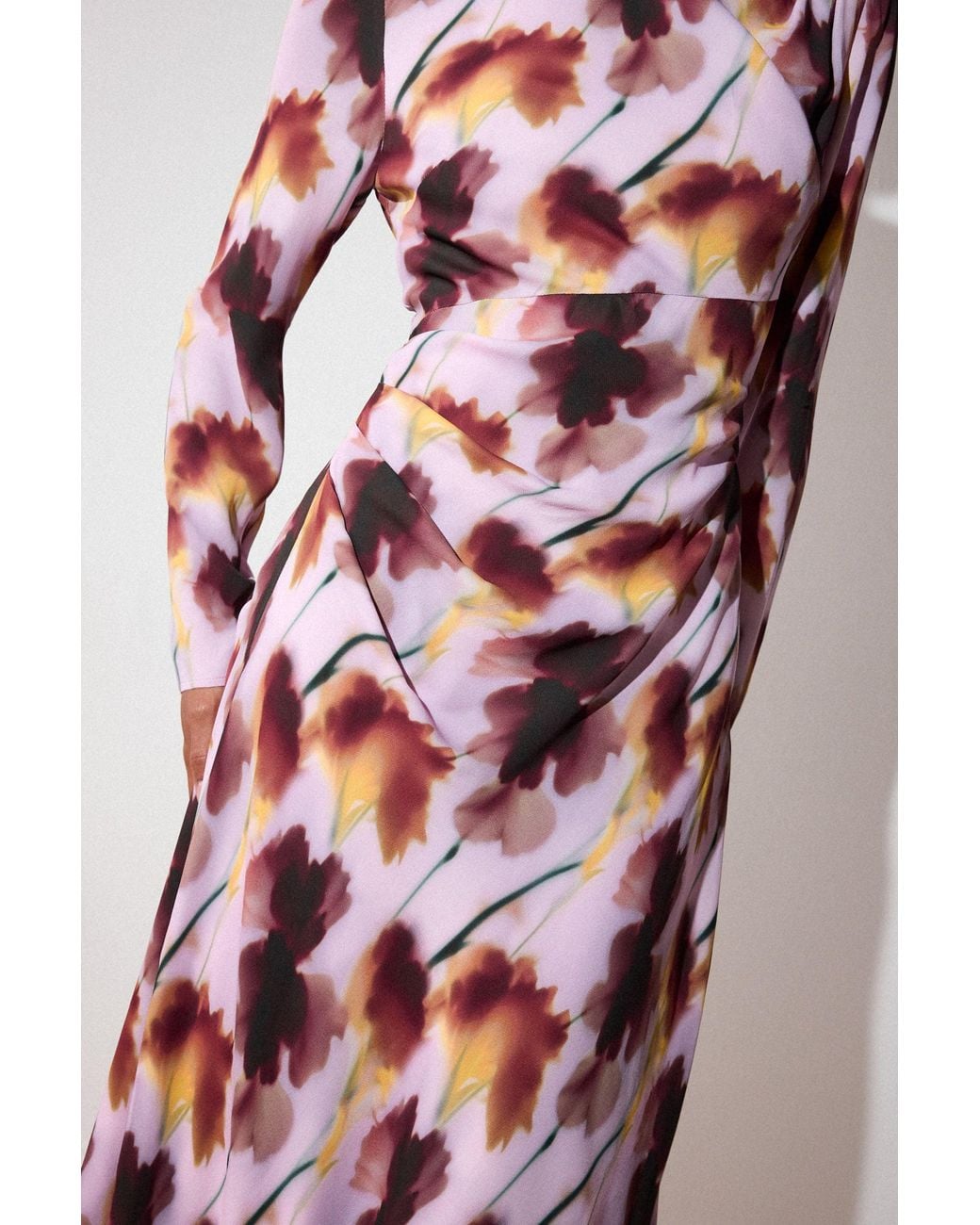 Whistles Multicolor Floral Stem Midi Scarf Dress
