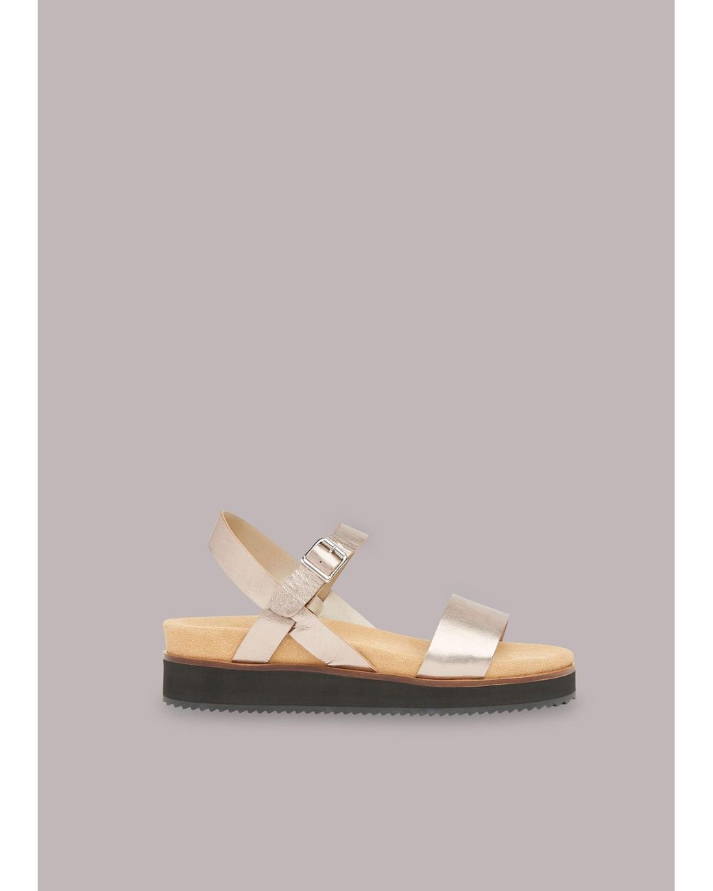 Whistles Pink Nola Footbed Sandal