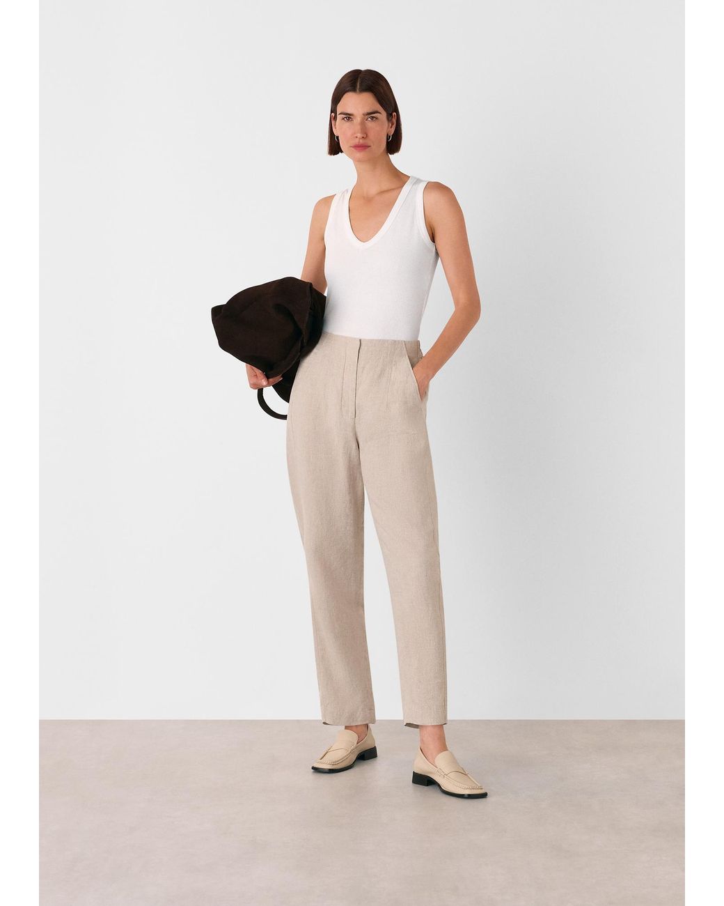 Whistles White Ellis V Neck Jersey Vest