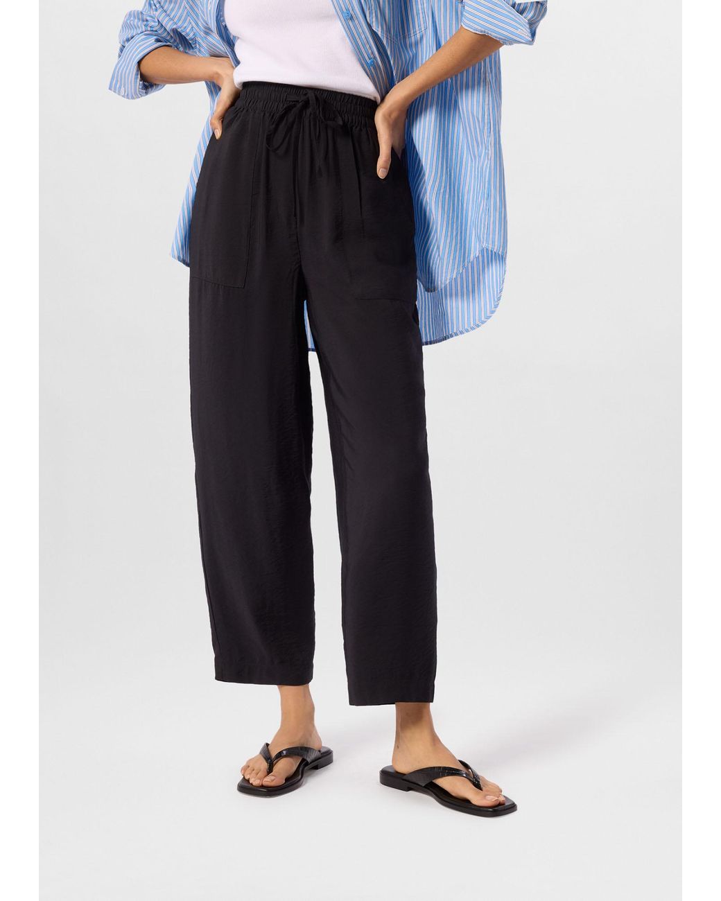 Whistles White Tie Waist Trouser