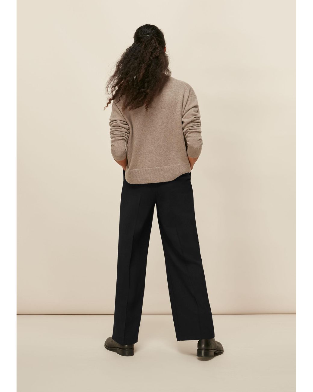 Whistles Natural Fionn Full Length Trouser