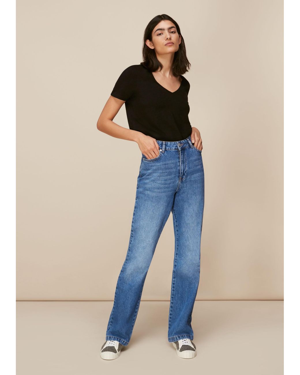 Whistles Blue Authentic Flared Jean
