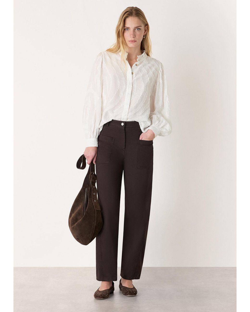 Whistles White Animal Textured Shirt