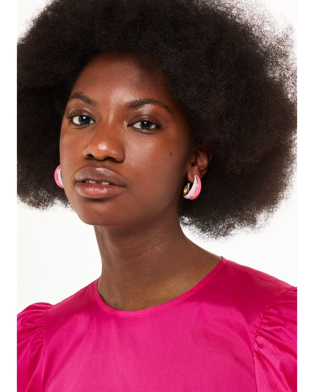 Whistles Pink Double Enamel Hoop