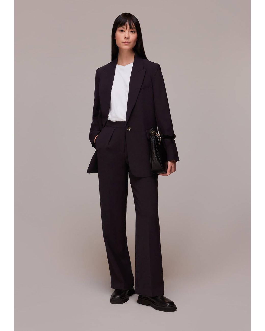 Whistles Multicolor Crepe Boyfriend Blazer