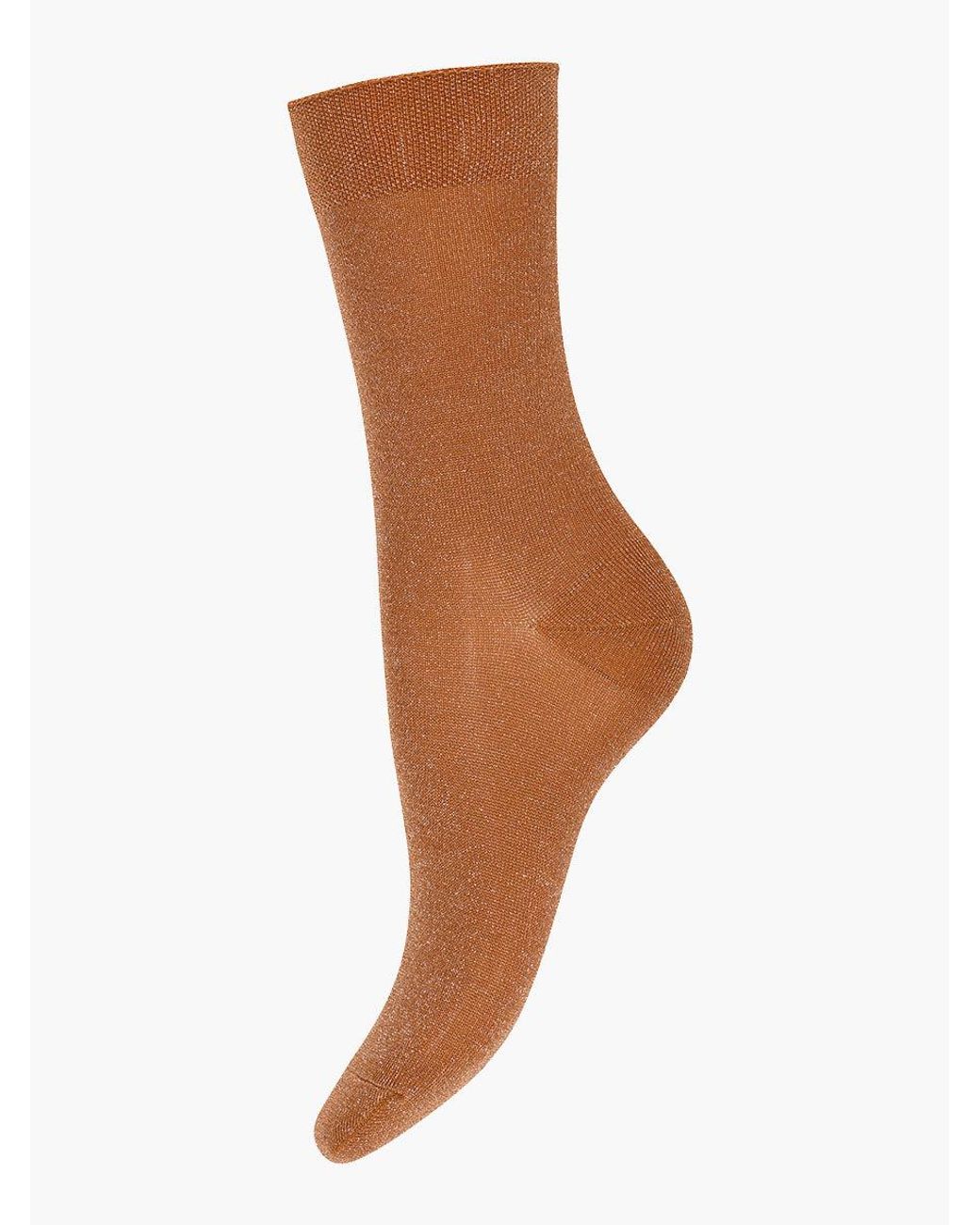 mpDenmark Pernille Glitter Ankle Socks in White | Lyst