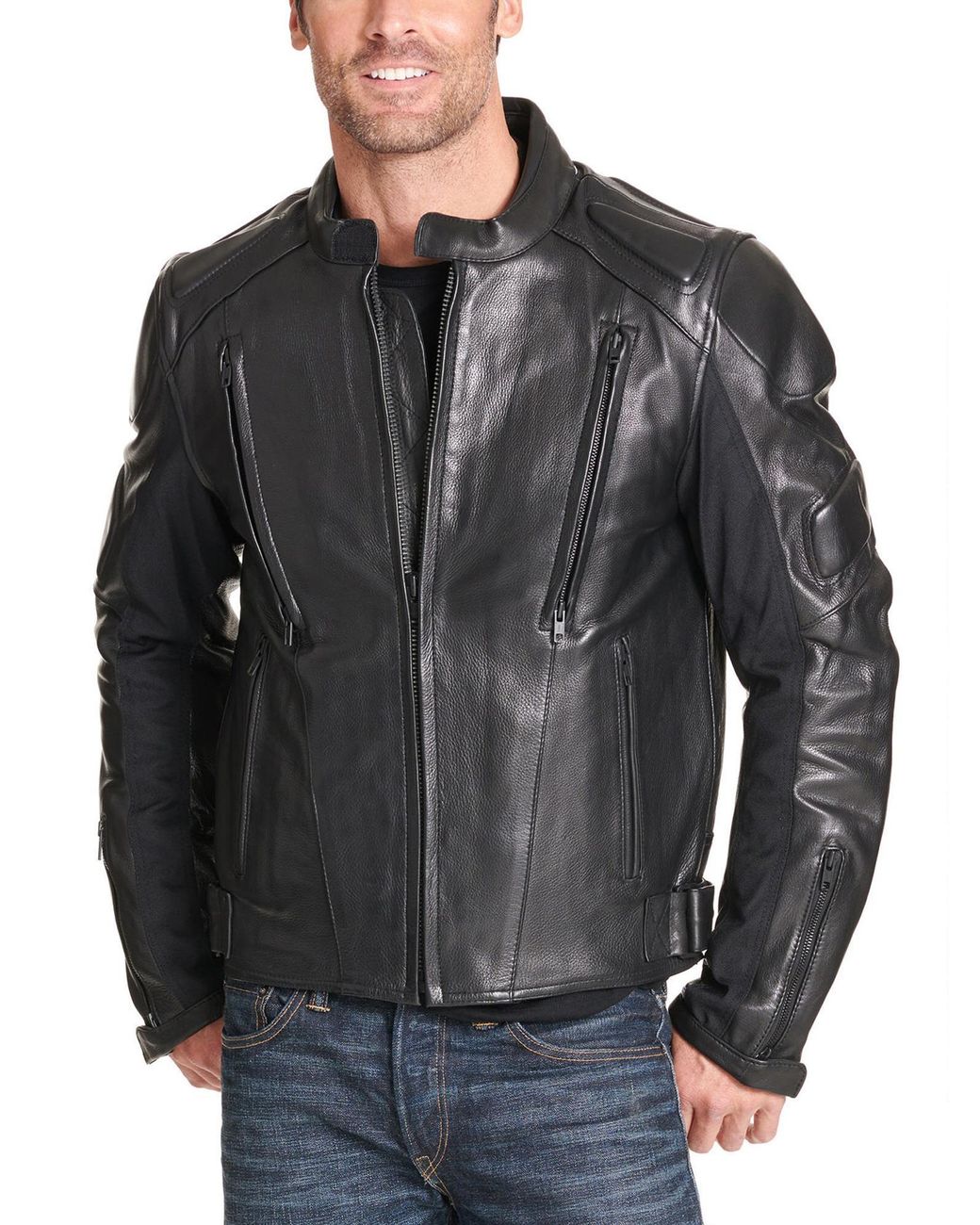 Wilsons Leather Blaise Padded Riding Jacket In Black