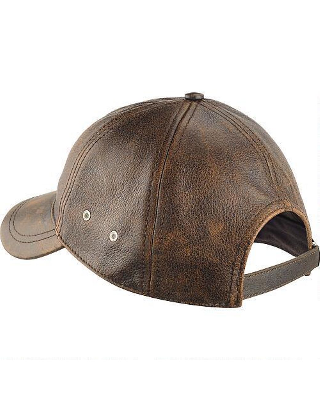 Wilsons Leather Distressed Leather Baseball Cap in Brown for Men