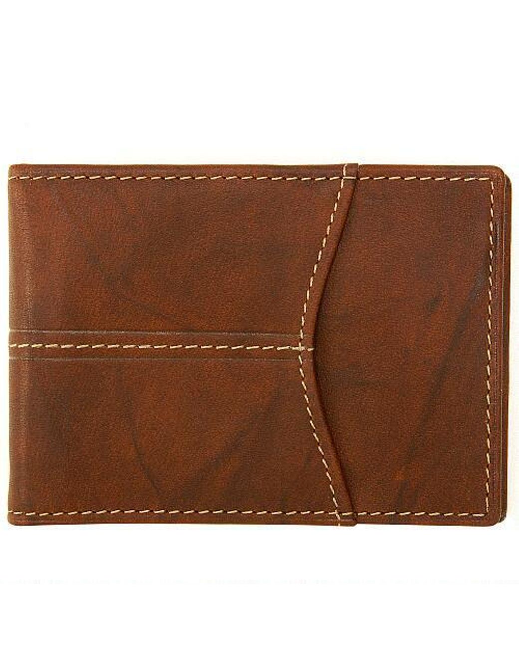 Wilsons Leather Rustler Front Pocket Leather Wallet in Brown for
