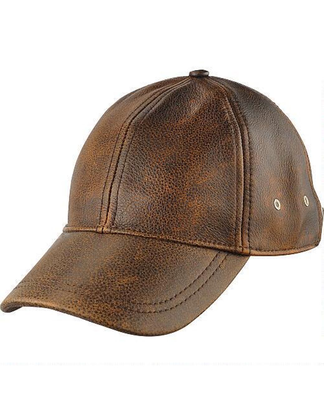 Wilsons Leather Distressed Leather Baseball Cap in Brown for Men | Lyst