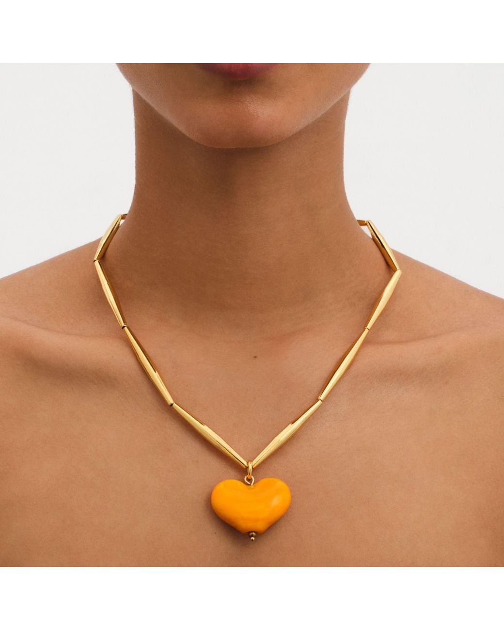 Tohum Design Metallic Cuore Necklace – Sunshine