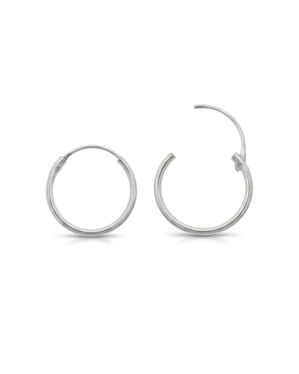 Spero London Metallic Sterling Essential Hoop Earrings