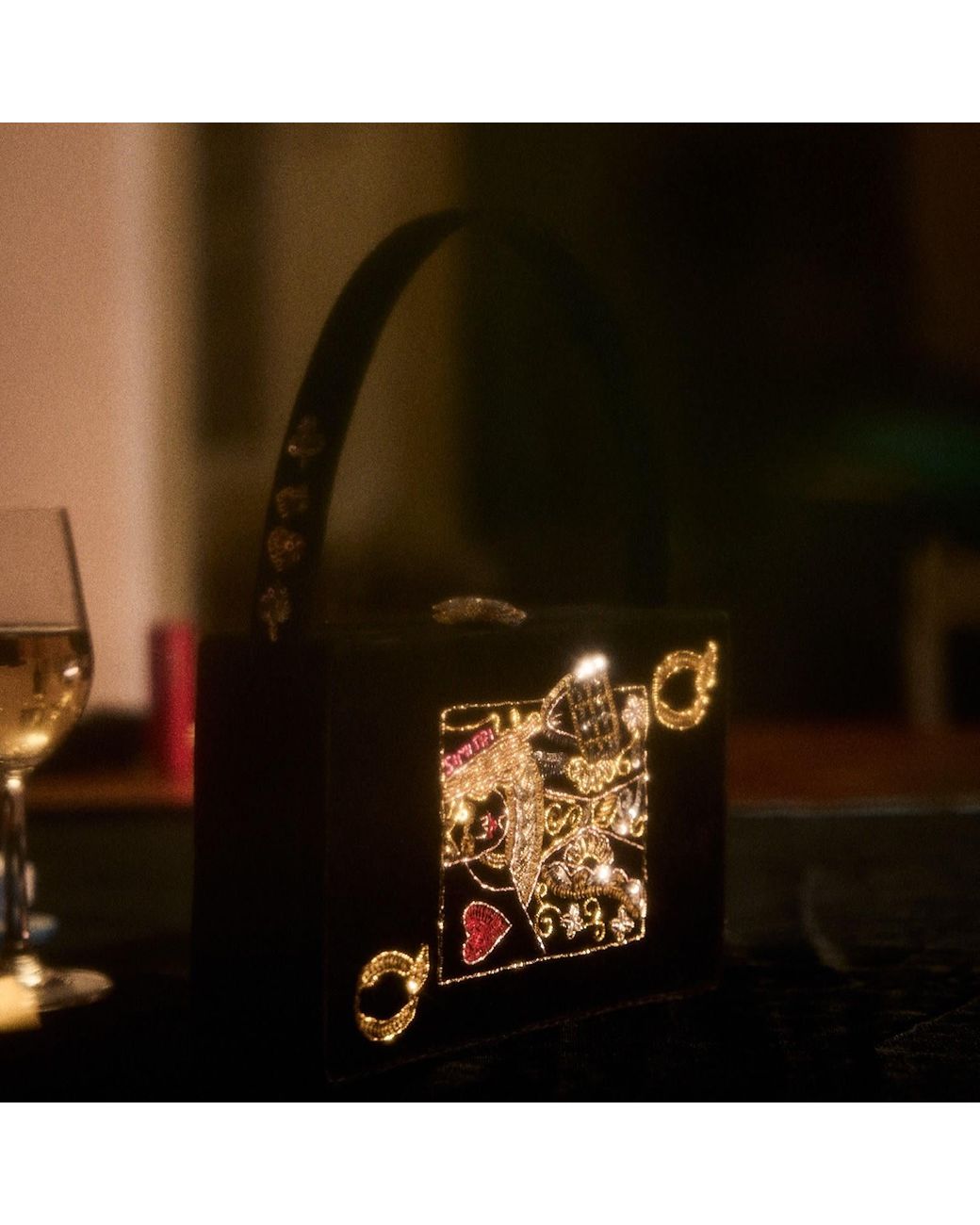 Simitri Black Poker Clutch