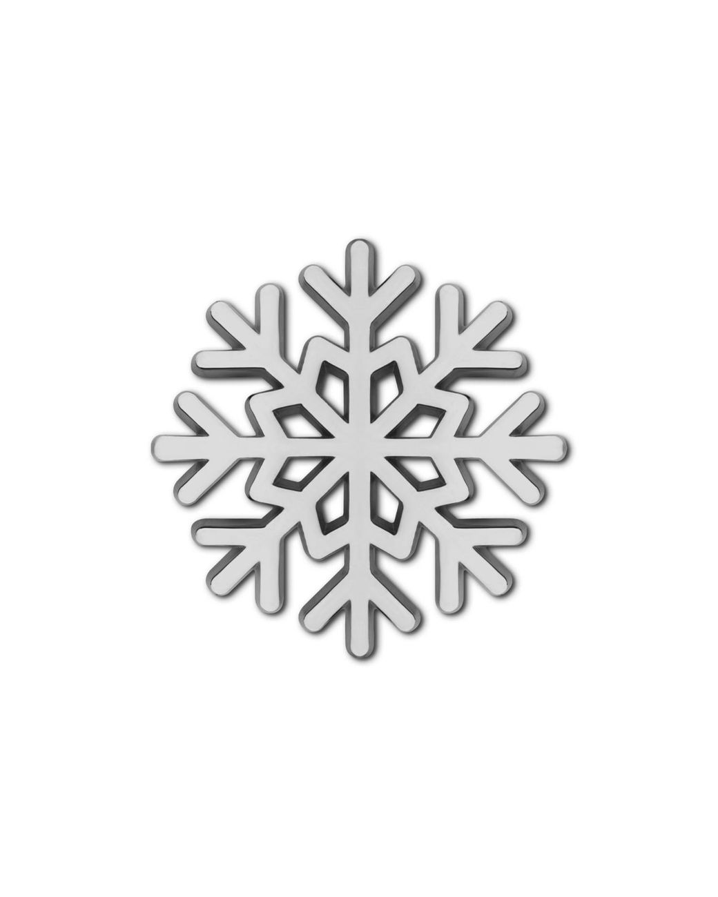 Make Heads Turn White Metal Pin Snowflake