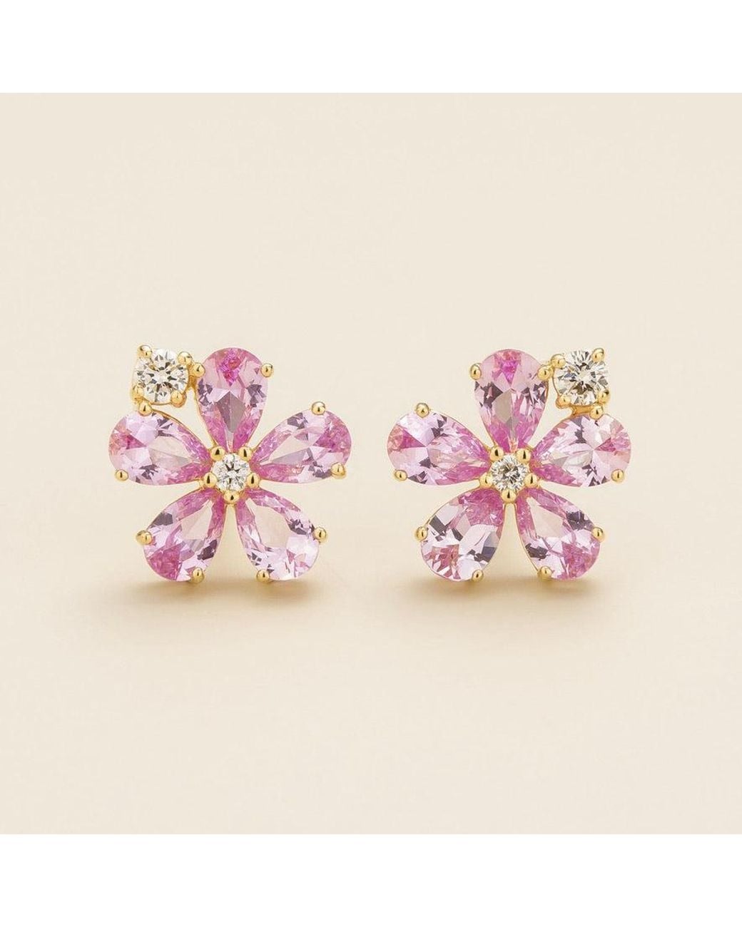 Juvetti Pink Florea Earrings