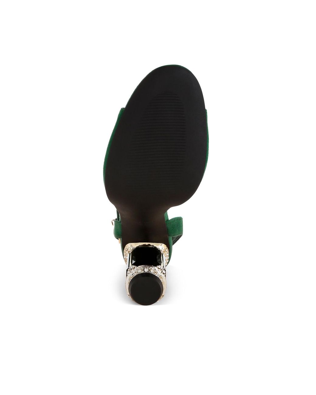 Rag & Co Black Raome Jewel Heel Sandals