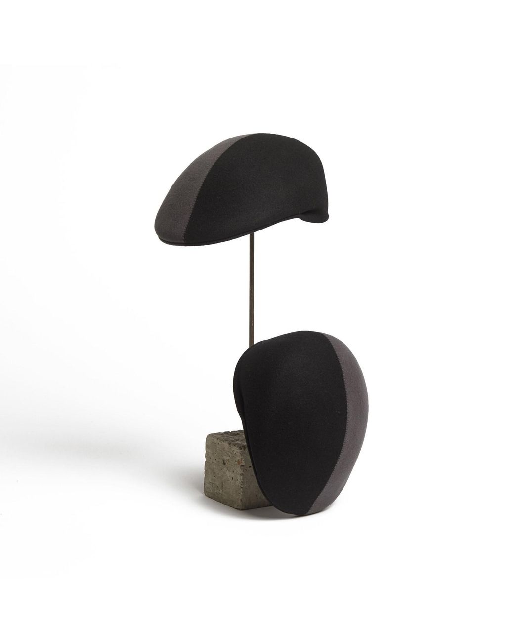 Dasmarca Hats Black Presley Two Tone Blocked Felt Cap for men