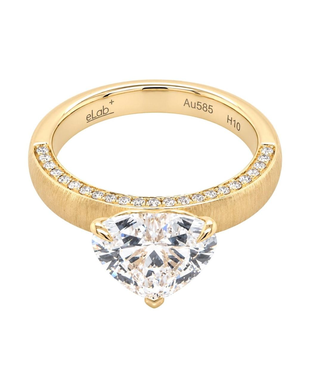 Artisan Metallic 14K Lab Grown Heart Diamond Statement Ring