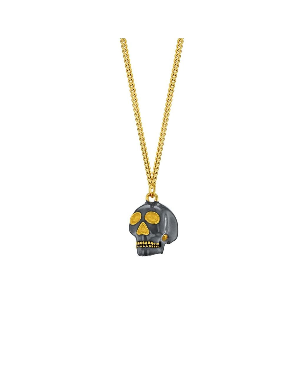 True Rocks Metallic 2 Tone Gun Metal & 18kt Gold-plated Small Pill Pendant for men