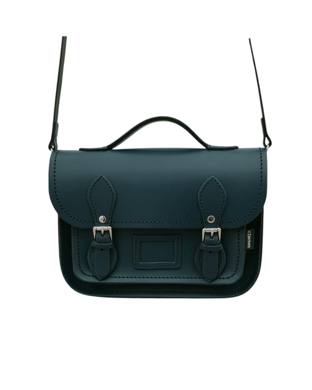 Zatchels Green Leather Midi Satchel