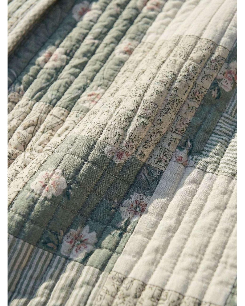 The Well Worn Green Chloe Jacket – Reversible Vintage Quilt Jacket