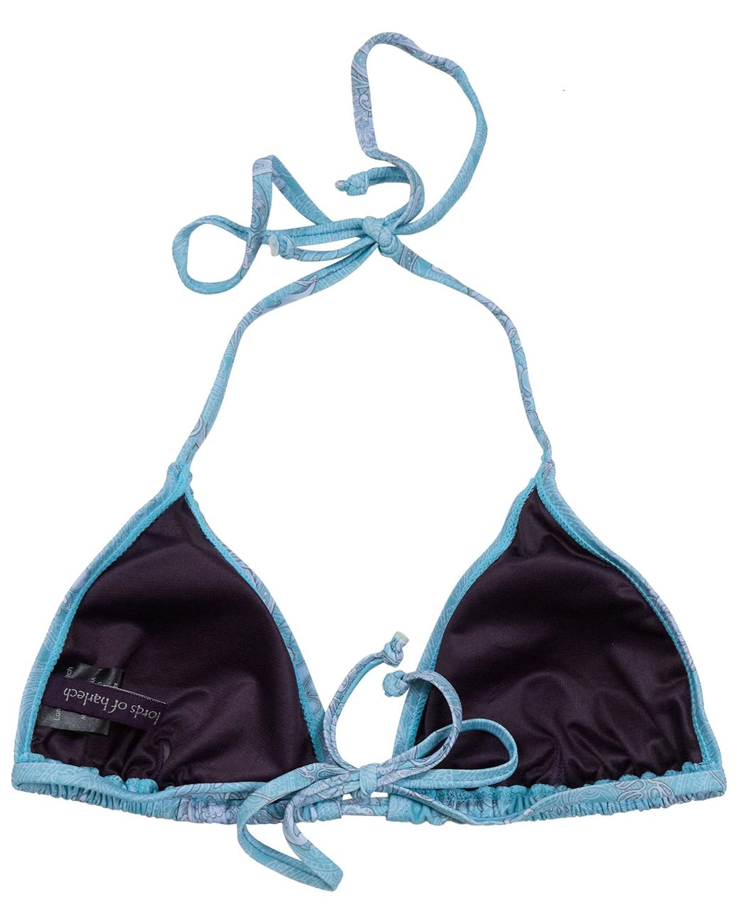 Lords of Harlech Blue Flavia Paisley Explosion Bikini Top
