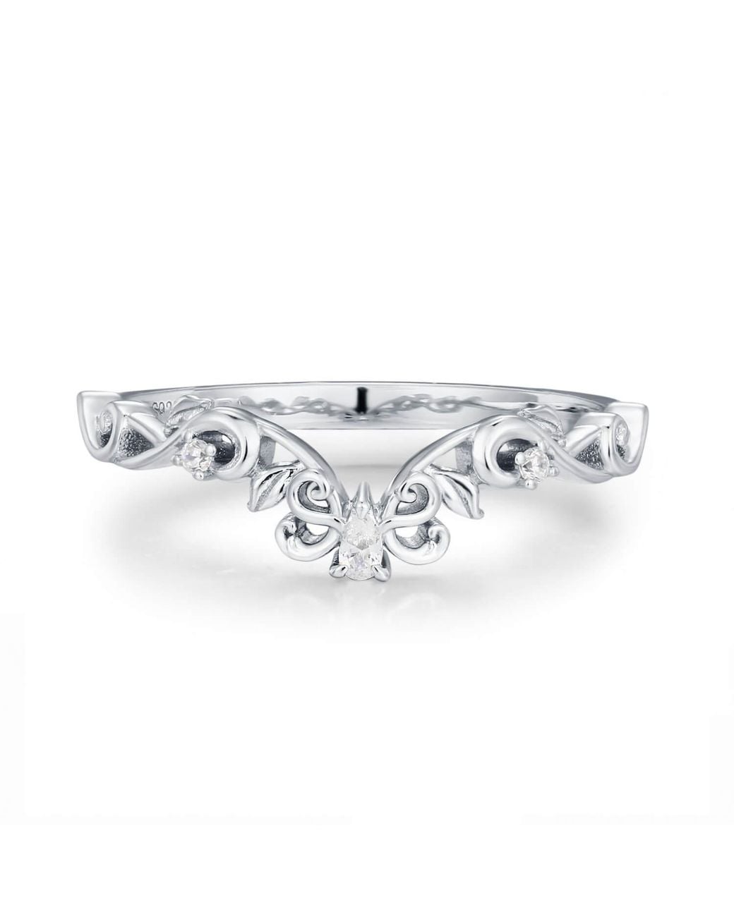 Azura Jewelry New York White Bloomveil Band Vermeil