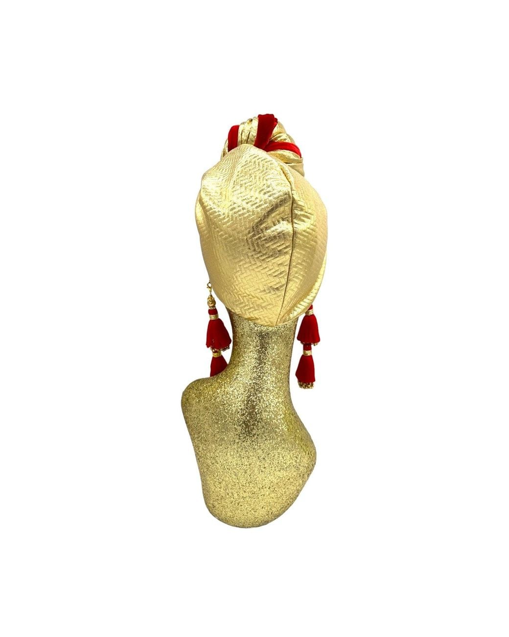 Julia Clancey Red Zia Golden & Ruby Mini Dorado Reversible Turban