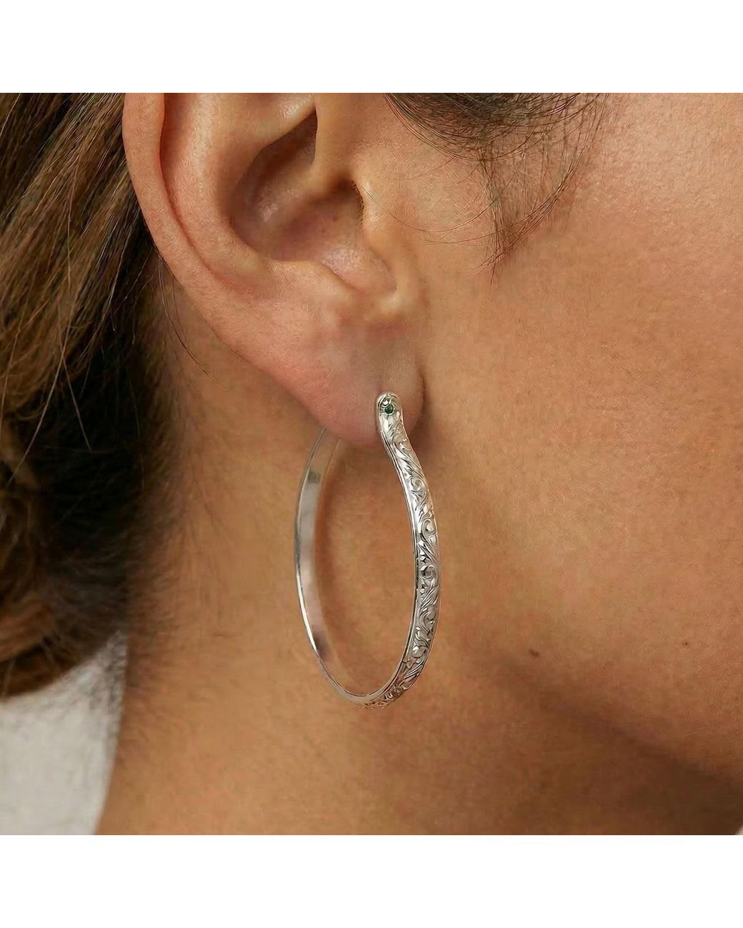 Melt'm Jewelry Metallic Large Oval Hoop Earrings