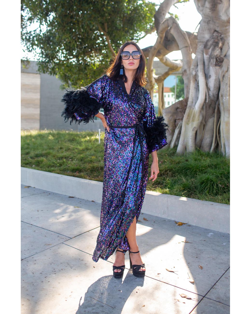 Jennafer Grace Black Marlene Wrap Dress