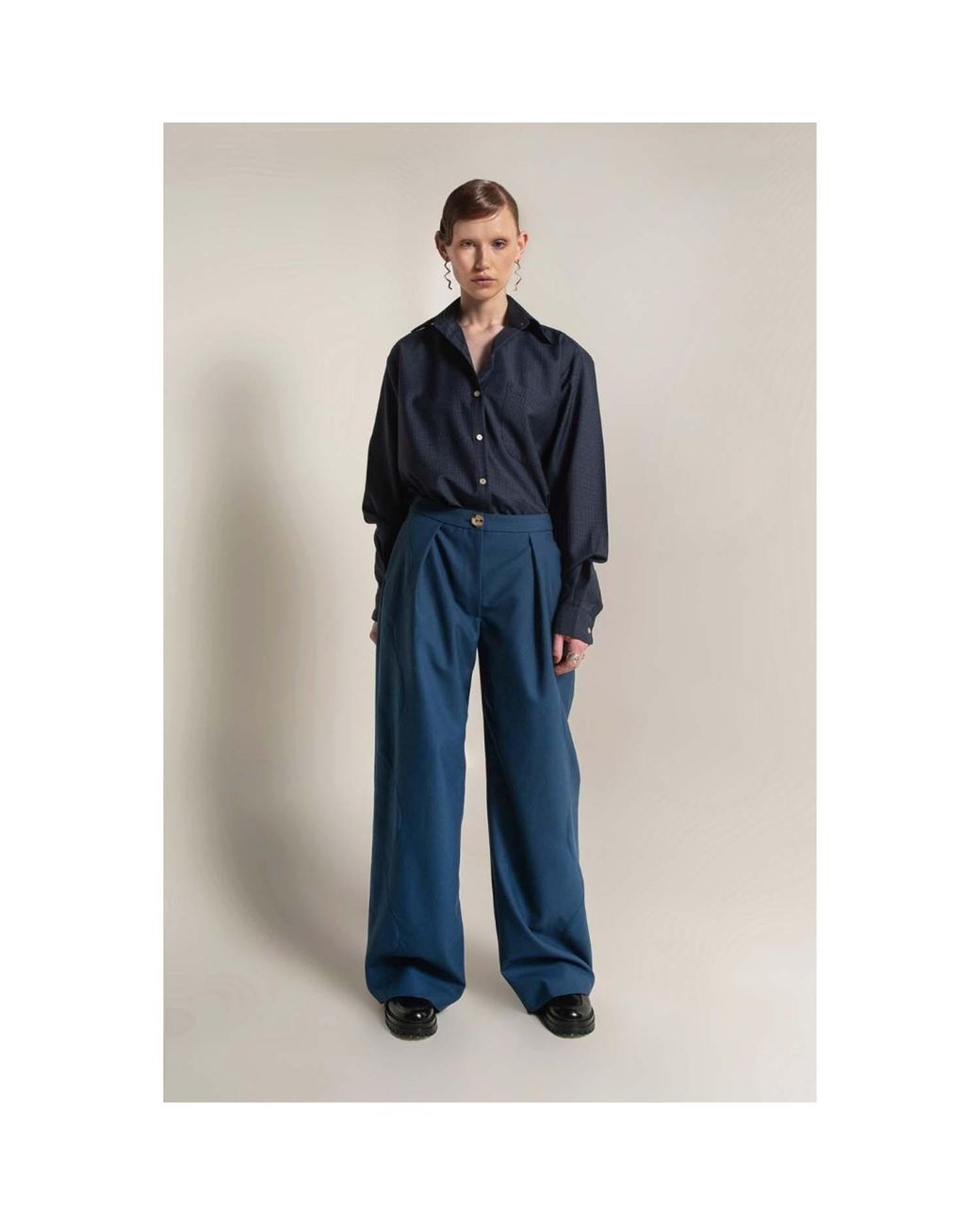 Van Brussel Blue Avery Wave Trouser