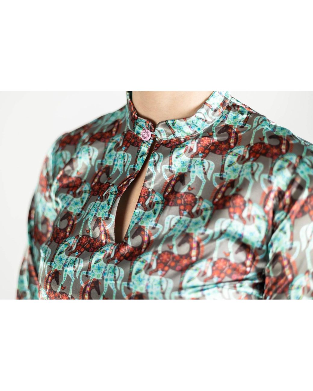 FORZA CAVALLO Green Happy Arab Satin Pajamas