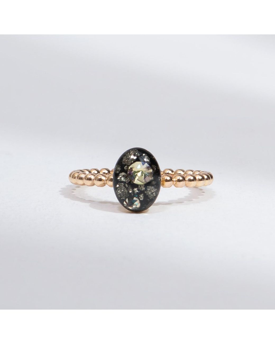 Kate Koel White Oval Galaxy Bubble Ring