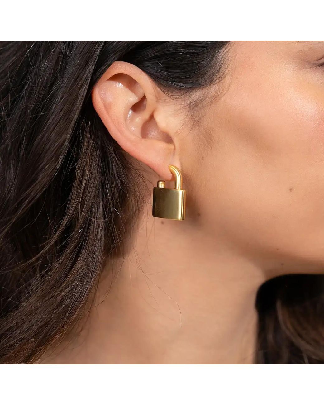 LOTT.gioielli Metallic Padlock Earring S