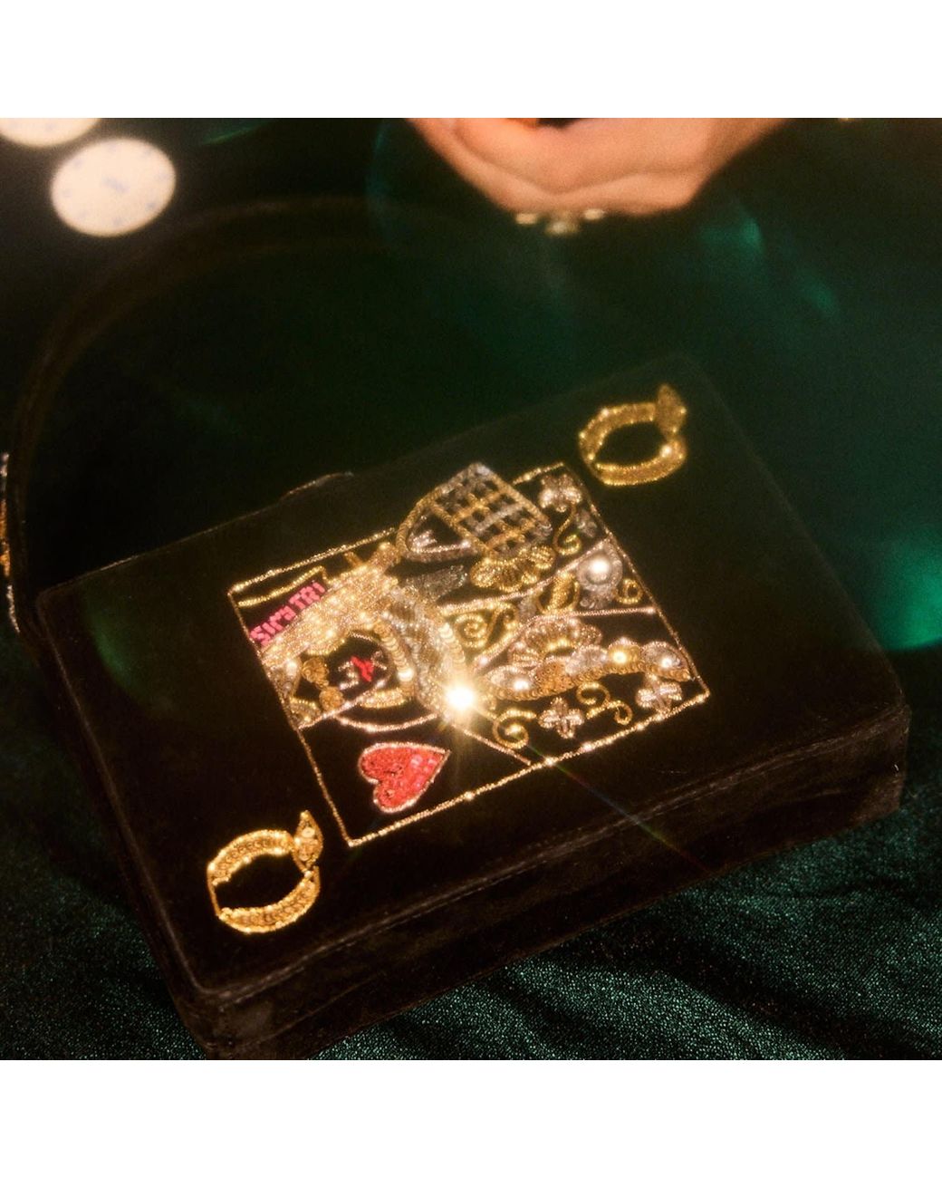 Simitri Black Poker Clutch