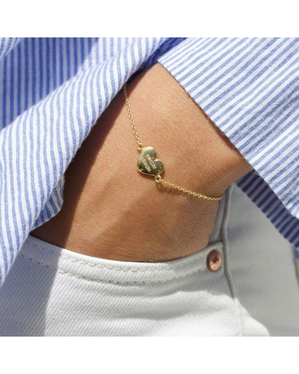 With Love Darling Metallic Equality Heart Bracelet