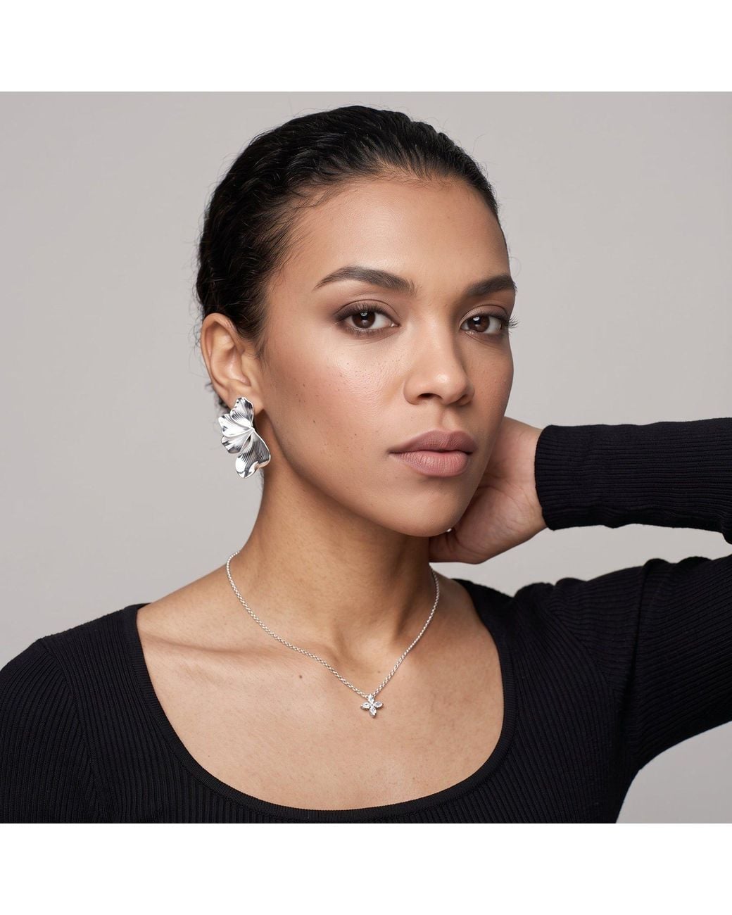 Uchi and Soto Metallic Kin Sculptural Statement Earrings