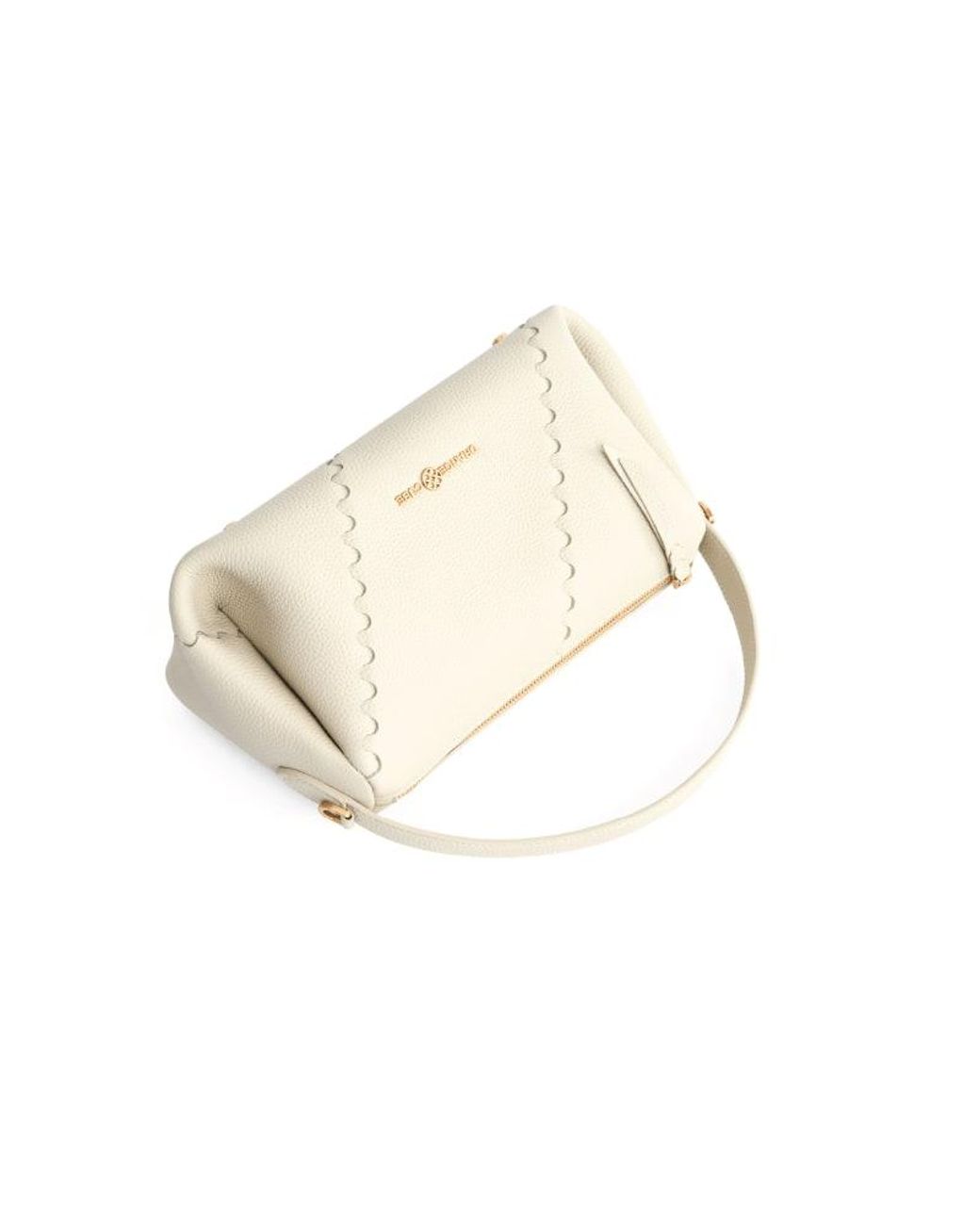 Orange Cube White Mosaic Baguette Bag