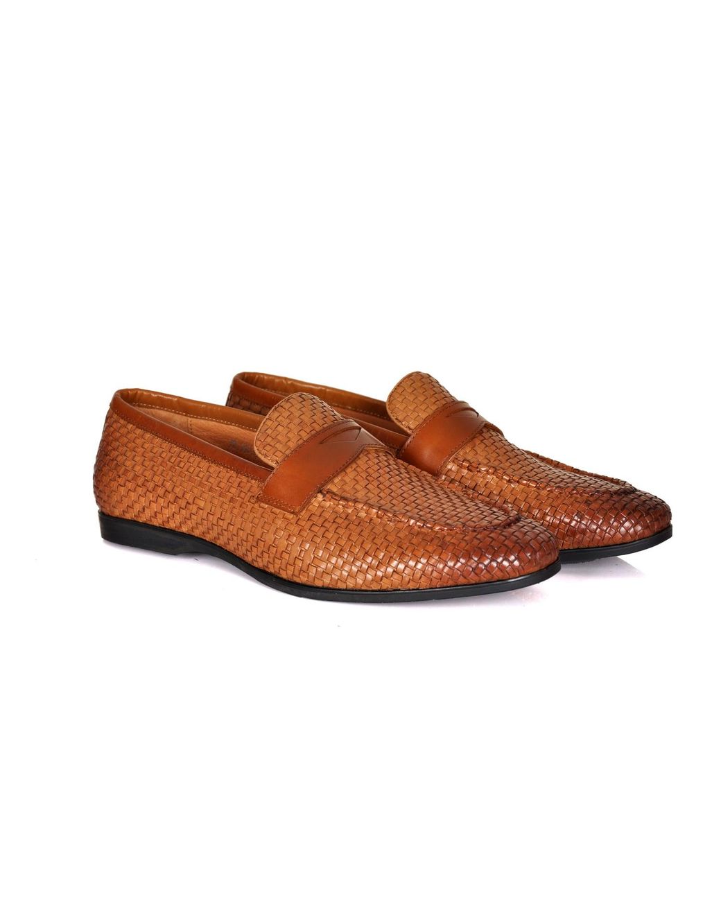 DAVID WEJ Brown Lorenzo Woven Loafers for men