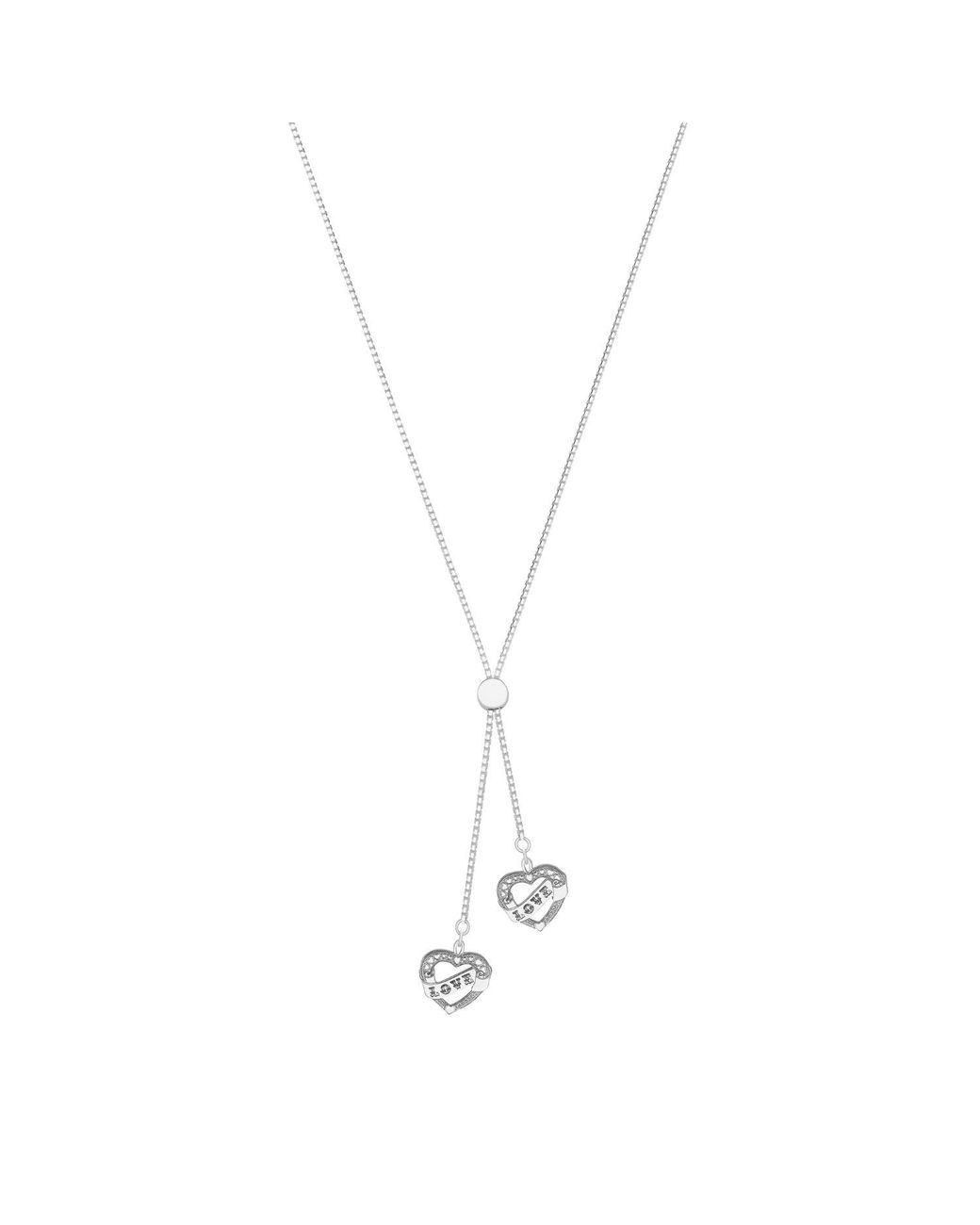 CarterGore White Sailor Heart Sterling Slider Necklace