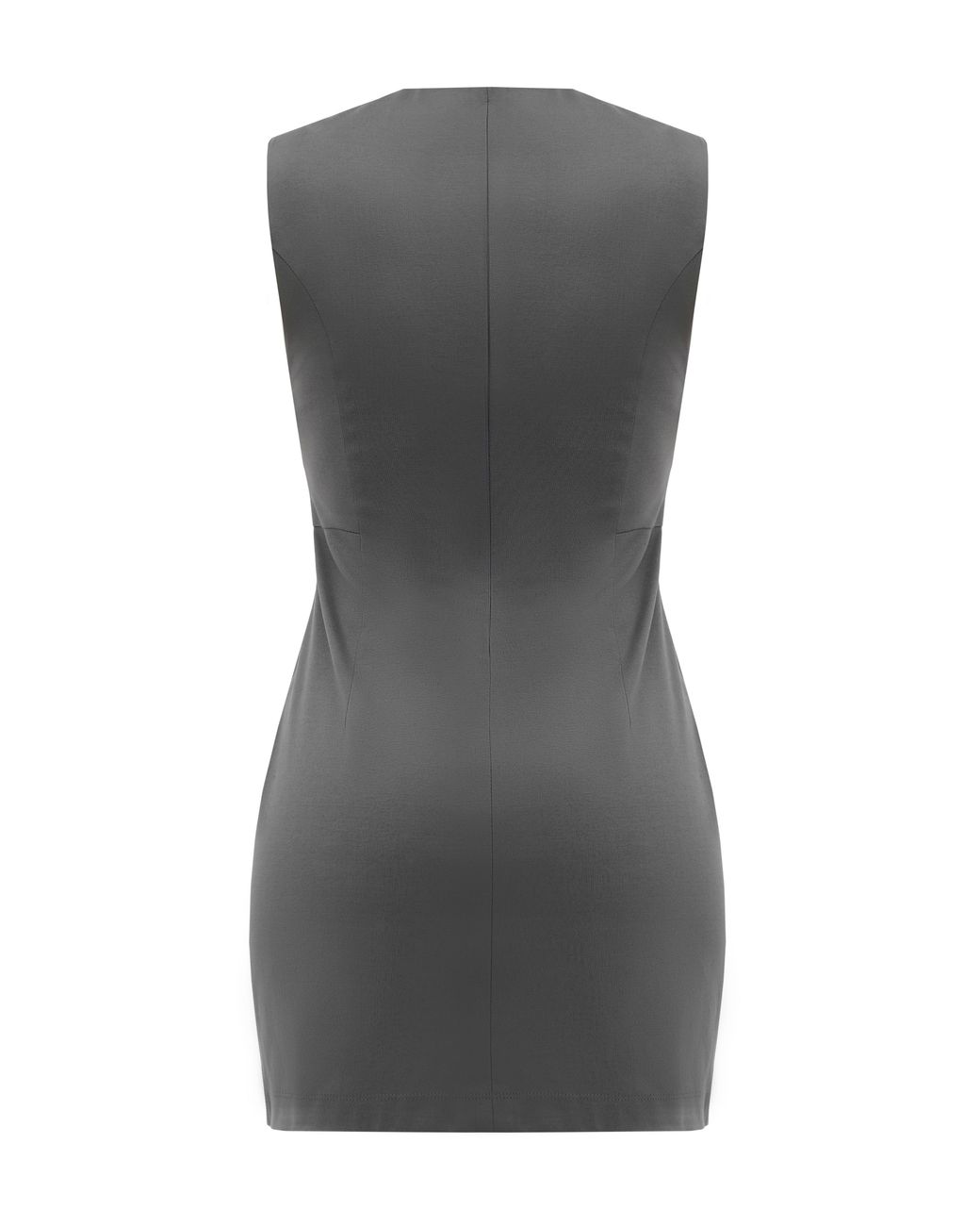 HER CIPHER Gray Essential Mini Dress- Poppyseed