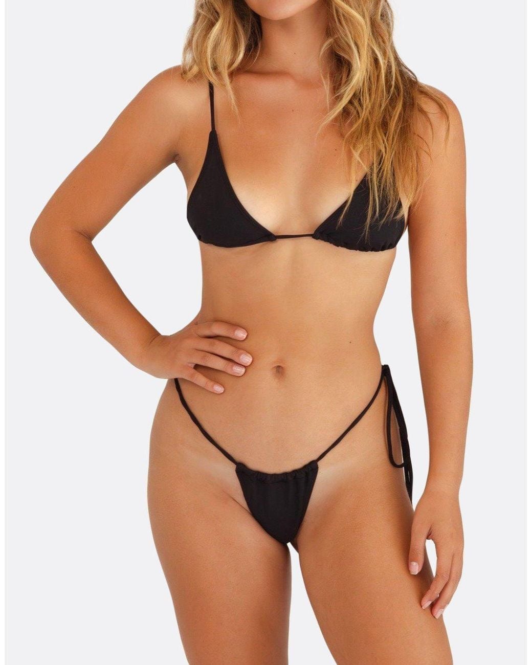 Minimale Animale Black Sacred Tie Back Tassel Bikini Top