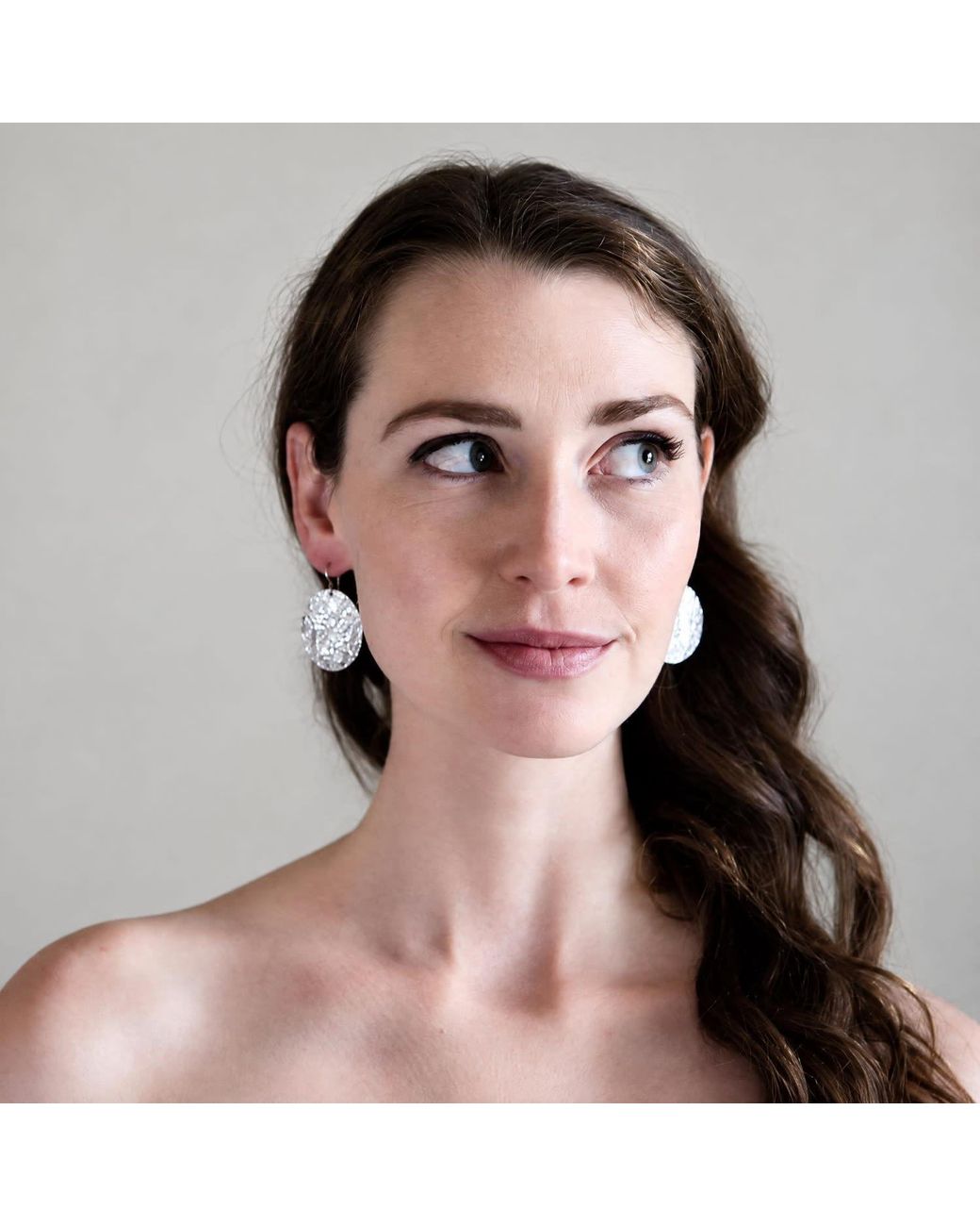 Heather Hawkins Jewelry Metallic Large Hand Hammered Disc Earrings