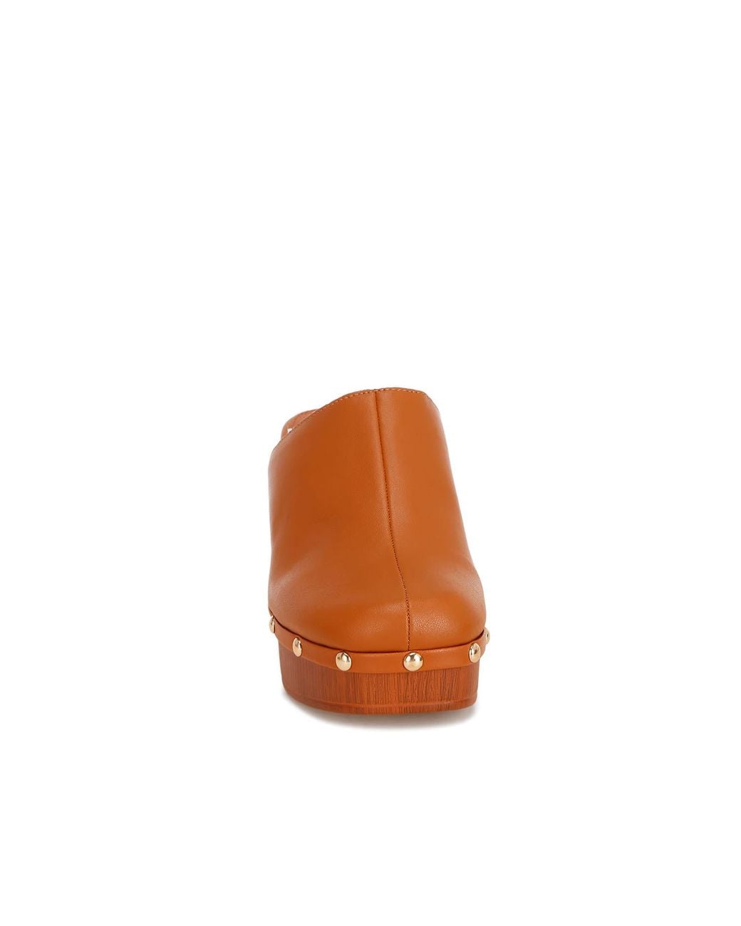 Rag & Co Brown Benji Recycled Leather Clogs