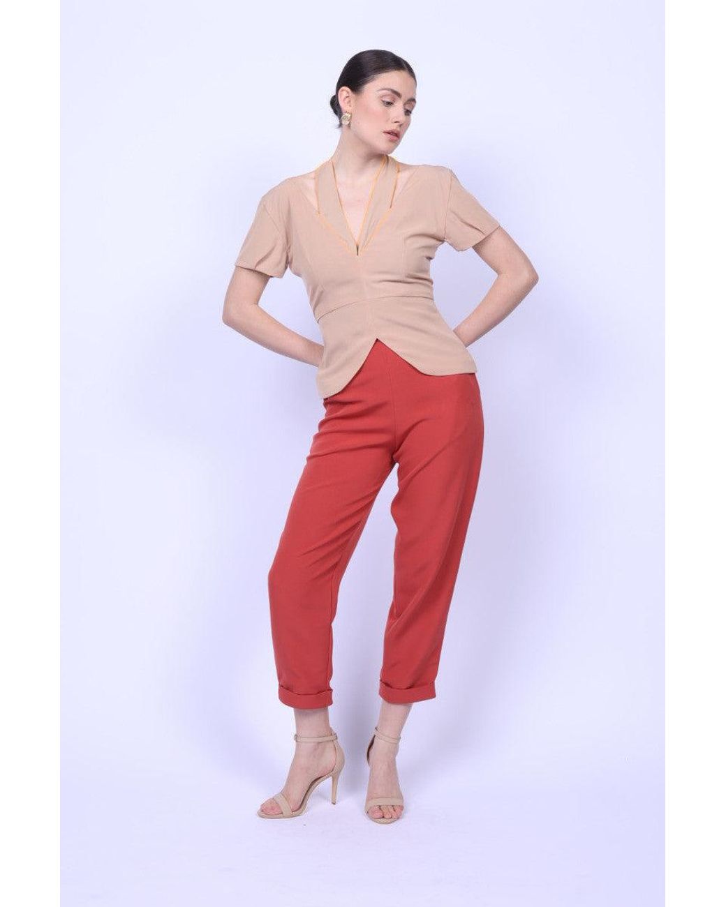 Mary Dickow Brown Mathilde Top-Rosy Latte