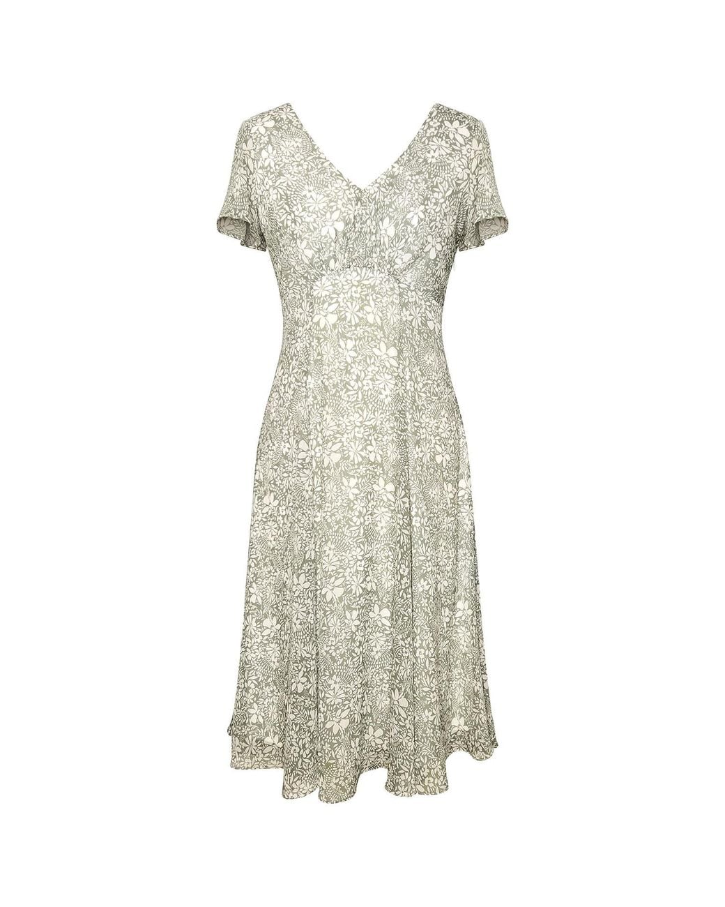 Alie Street London Green Neutrals Miranda Dress Botanical