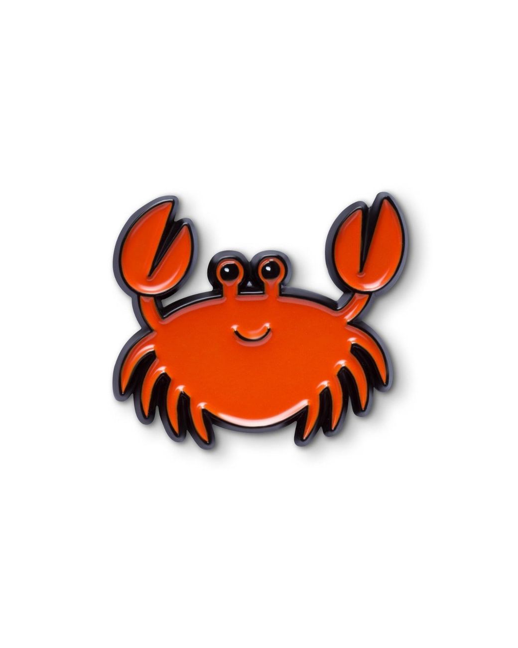 Make Heads Turn Orange Enamel Pin Happy Crab