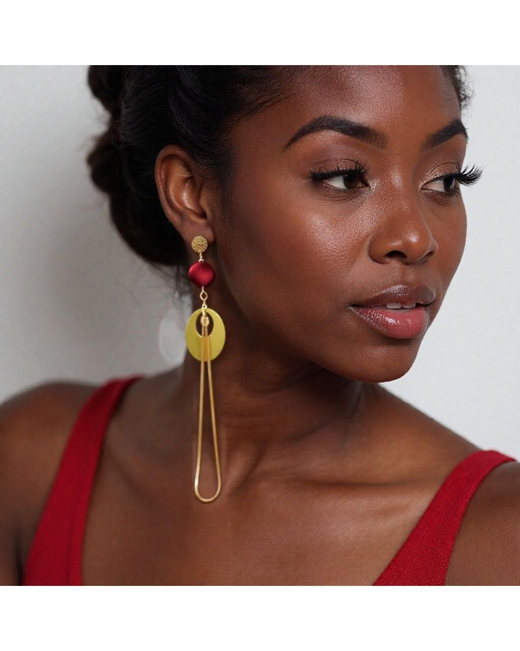 Rejected Hearts Club Multicolor Lalita Dangle Snake Chain Earrings