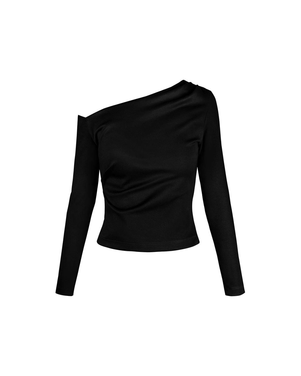 ALINA CERNĂTESCU Black Malbec Set Viscose Elegant Work-To-Evening Long Sleeve Top & High-Waisted Pleated Trousers With Pockets