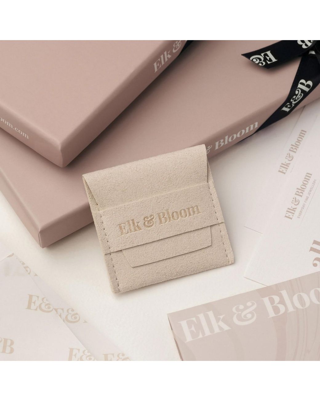 Elk & Bloom Metallic Flower Pearl Floral Earrings